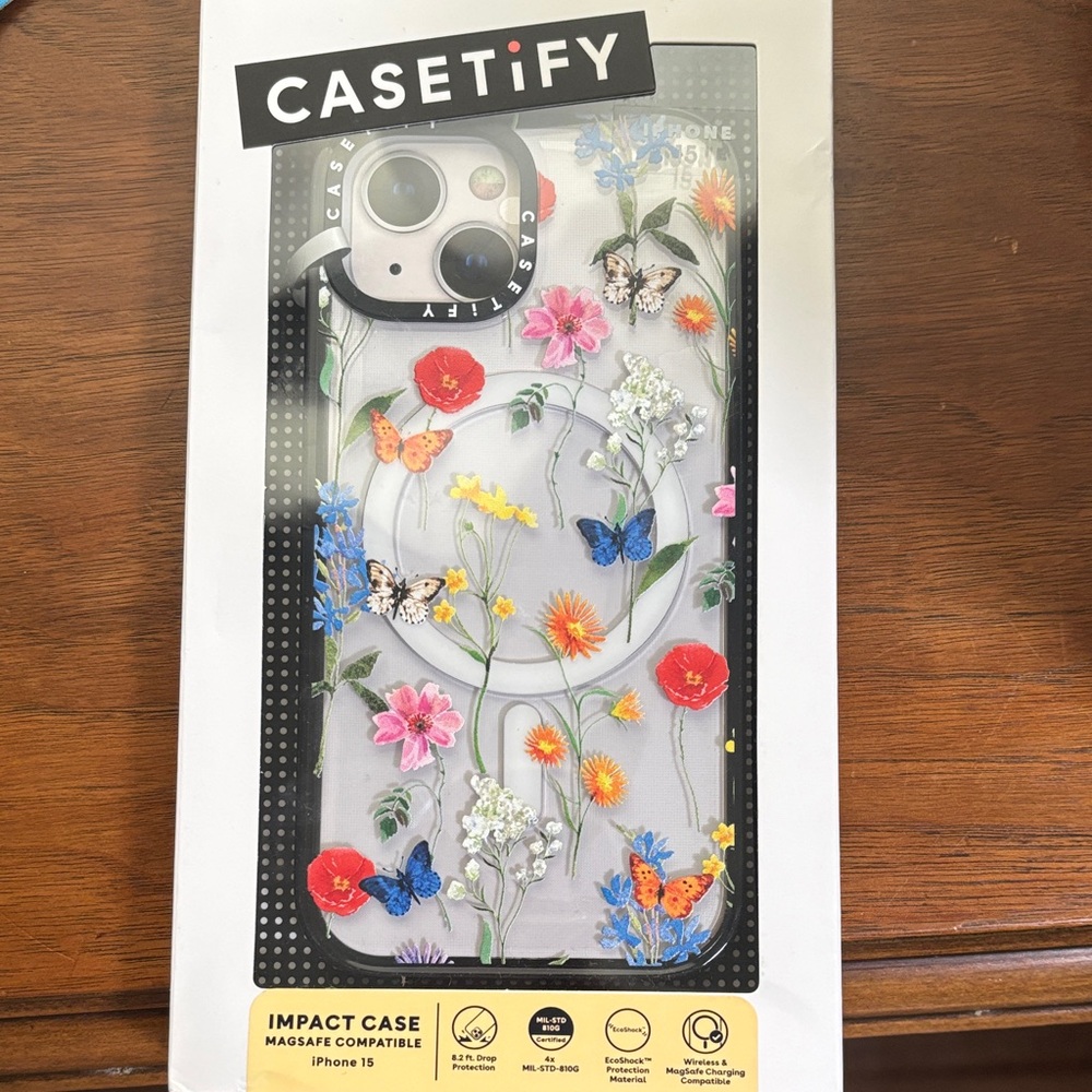 Casetify iPhone 15 Impact Case - Floral Design